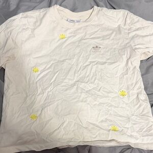 Adidas Off-White Tee with Subtle Logo